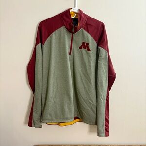 Gen2 Men’s Pullover 1/4 sweatshirt Maroon & Gold Minnesota Gophers L/XL U Of M